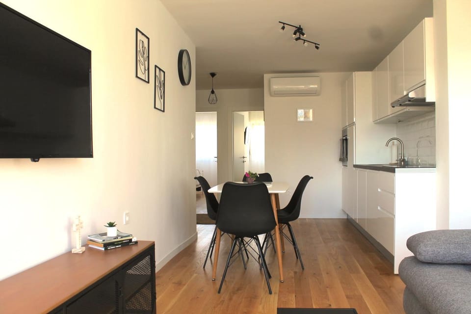 Communal lounge/ TV room, TV and multimedia, Kitchen or kitchenette, Living room, Seating area, Dining area, Evening entertainment, air conditioner