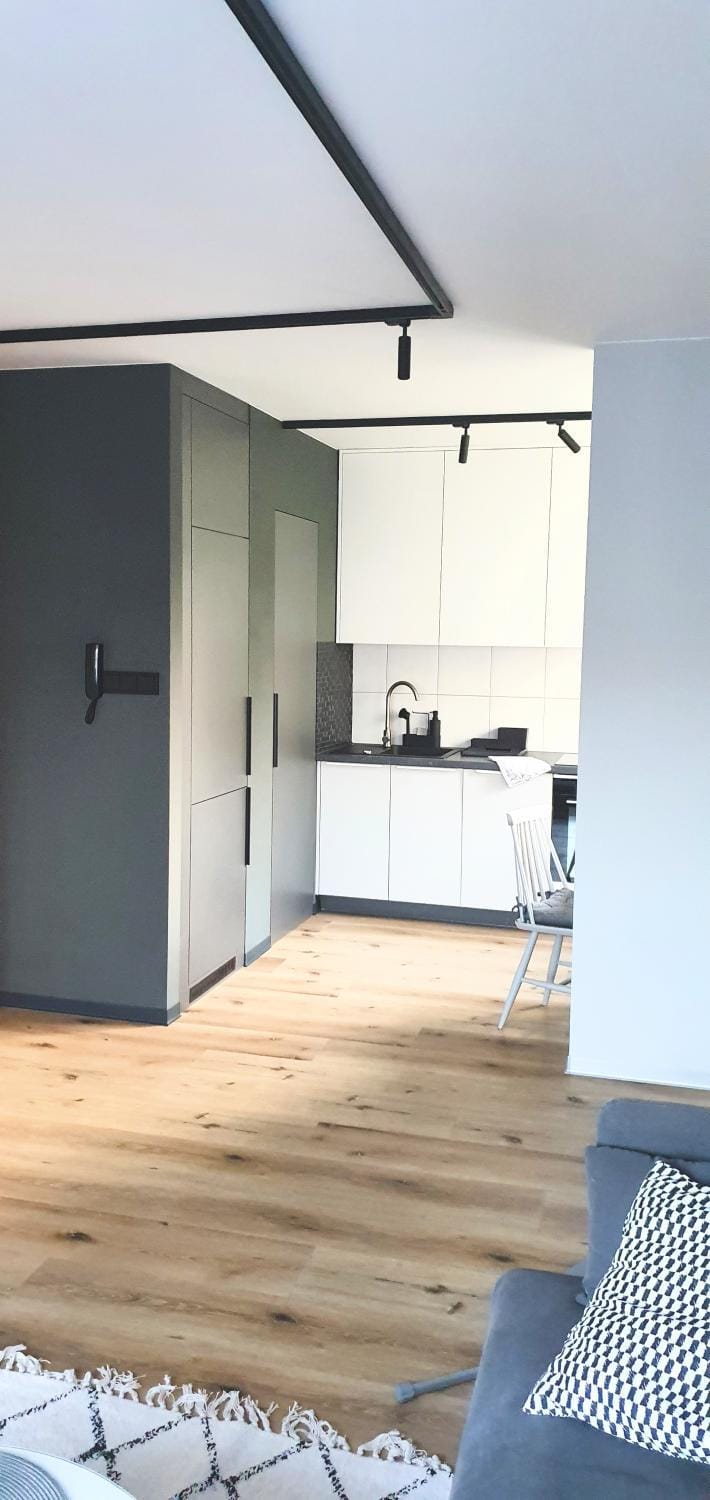 Kitchen or kitchenette, microwave, oven, stove, kitchen