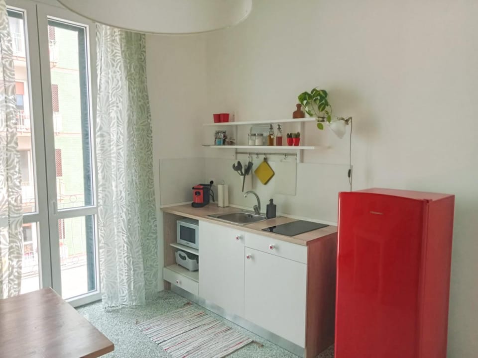 Kitchen or kitchenette, minibar, stove