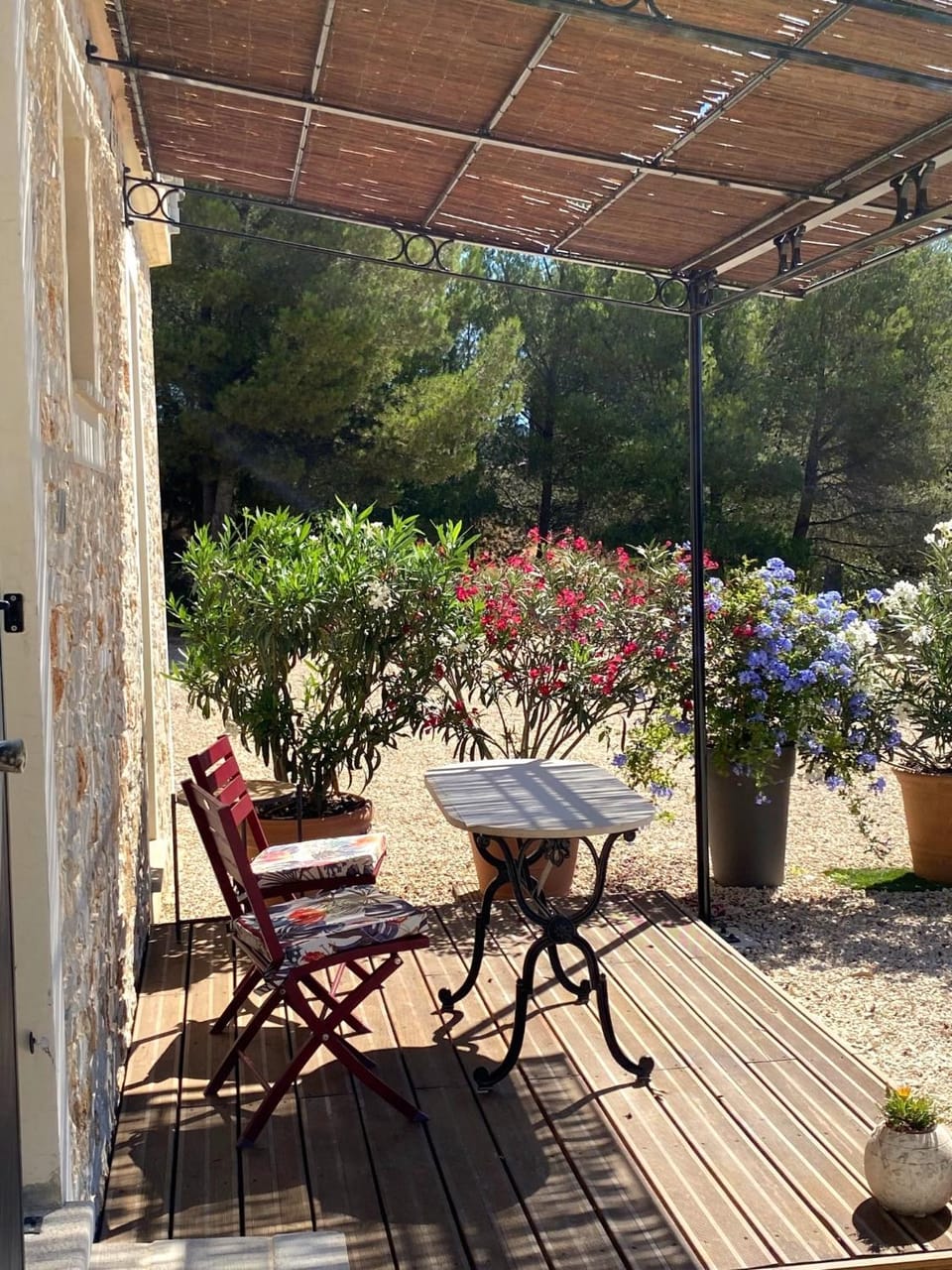 Patio, Dining area, Garden view