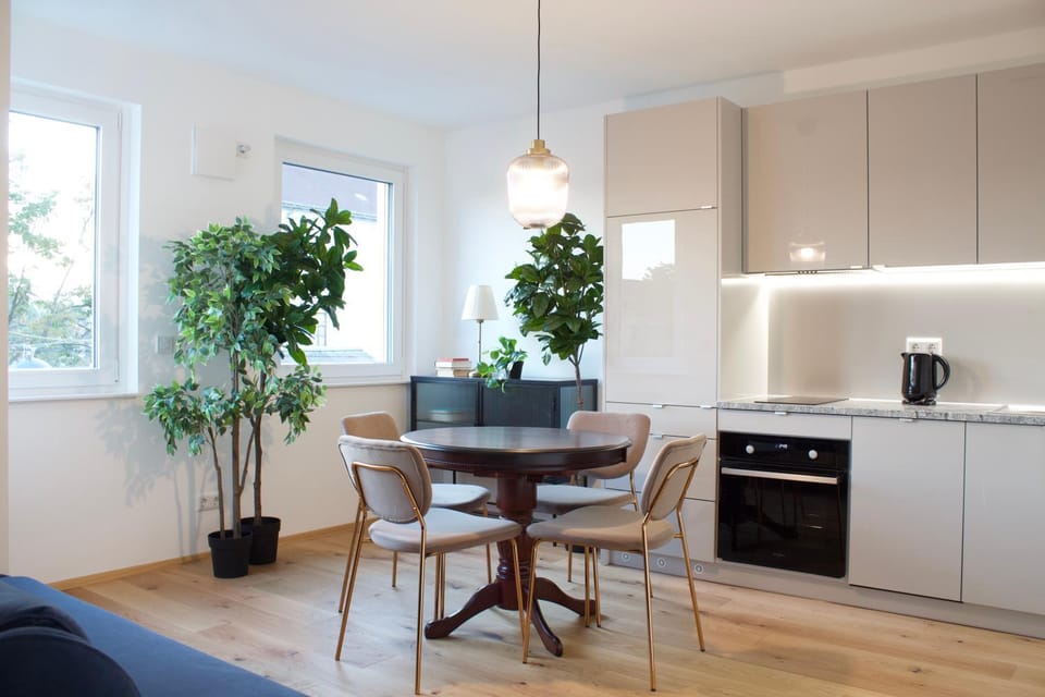 Kitchen or kitchenette, Living room, Dining area