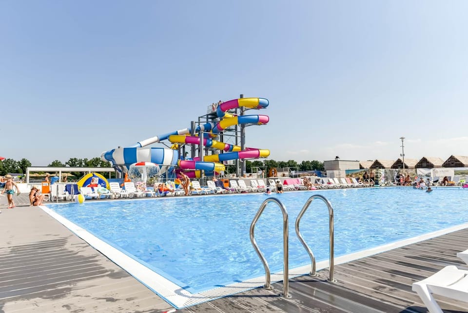 Aqua park, Pool view, Swimming pool, sunbed