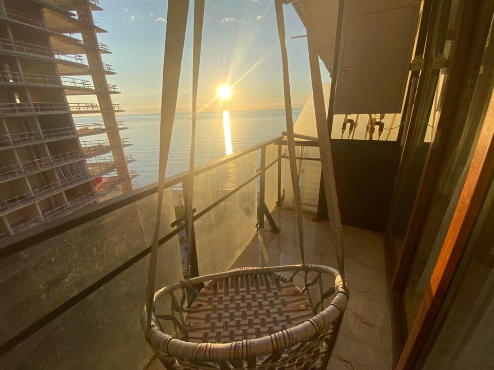Day, Natural landscape, View (from property/room), Balcony/Terrace, Sea view, Sunset