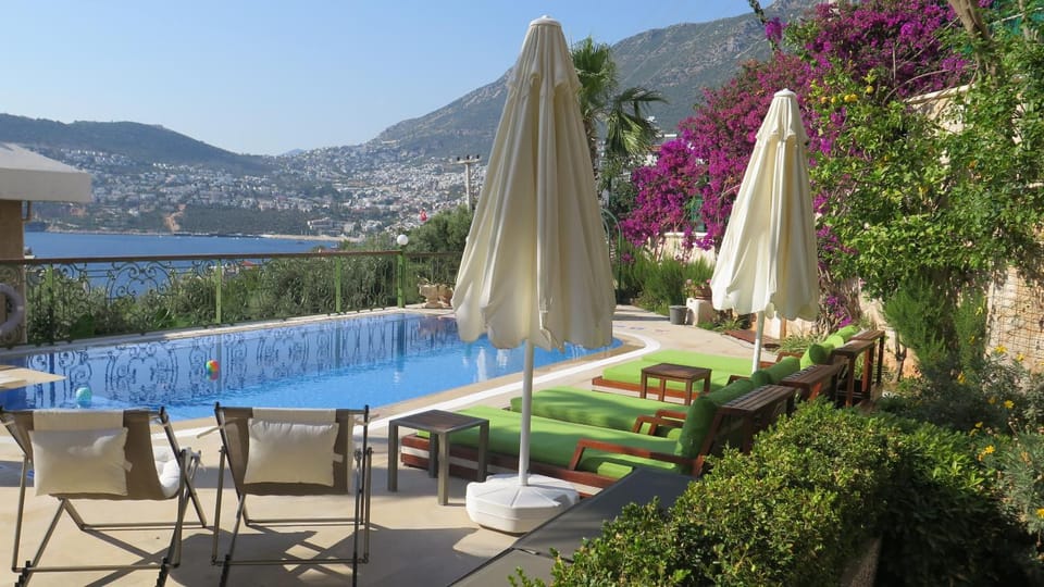 Spring, Natural landscape, Garden, Garden view, Mountain view, Pool view, Swimming pool, sunbed
