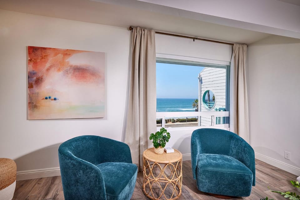 Living room, Seating area, Sea view