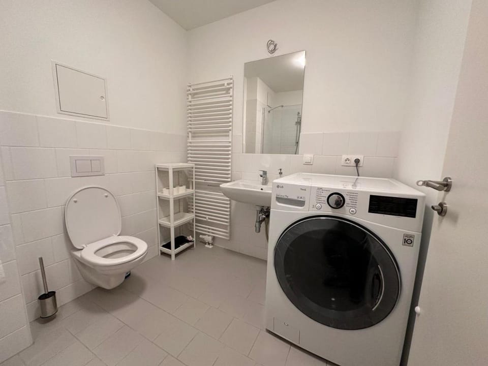 Toilet, Bathroom, washing machine