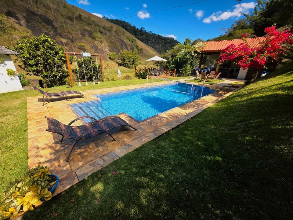 Day, Natural landscape, Garden view, Mountain view, Pool view, Swimming pool, sunbed