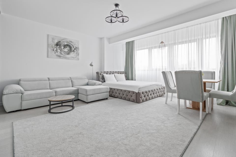 Bed, Living room, Photo of the whole room, Seating area, Bedroom