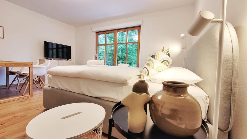 Bed, TV and multimedia, Balcony/Terrace, Photo of the whole room, Dining area