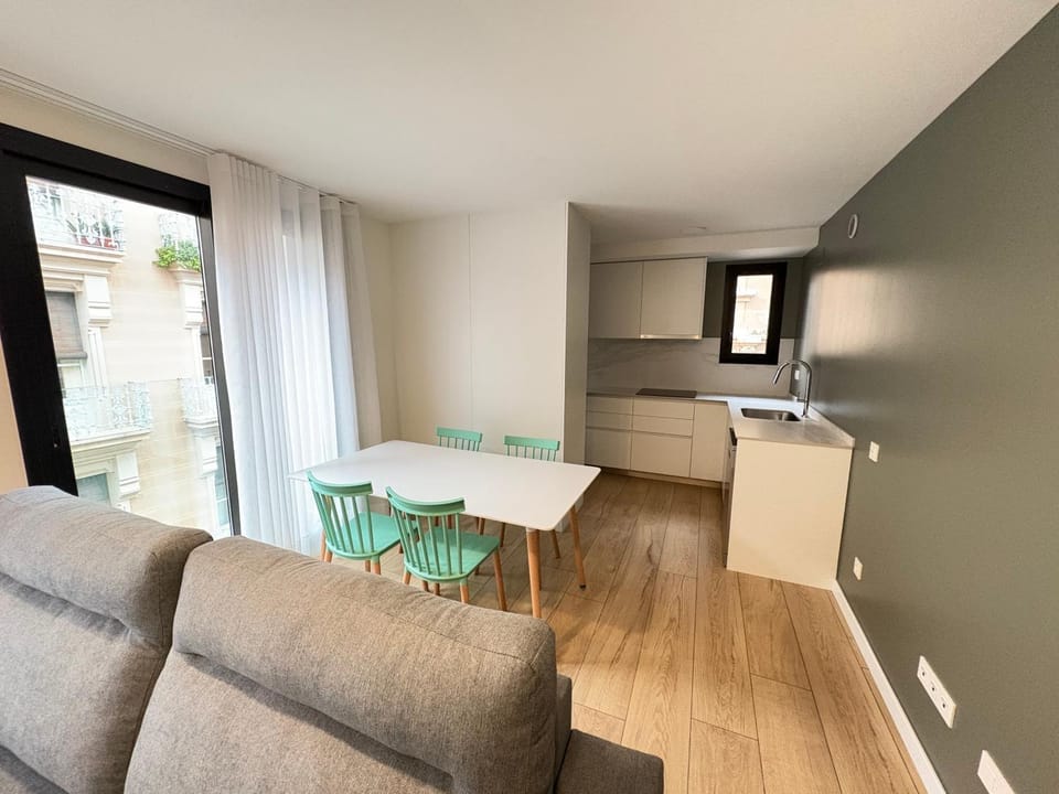 Kitchen or kitchenette, Living room, Dining area