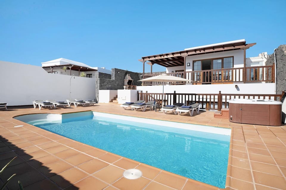 Property building, Living room, Swimming pool