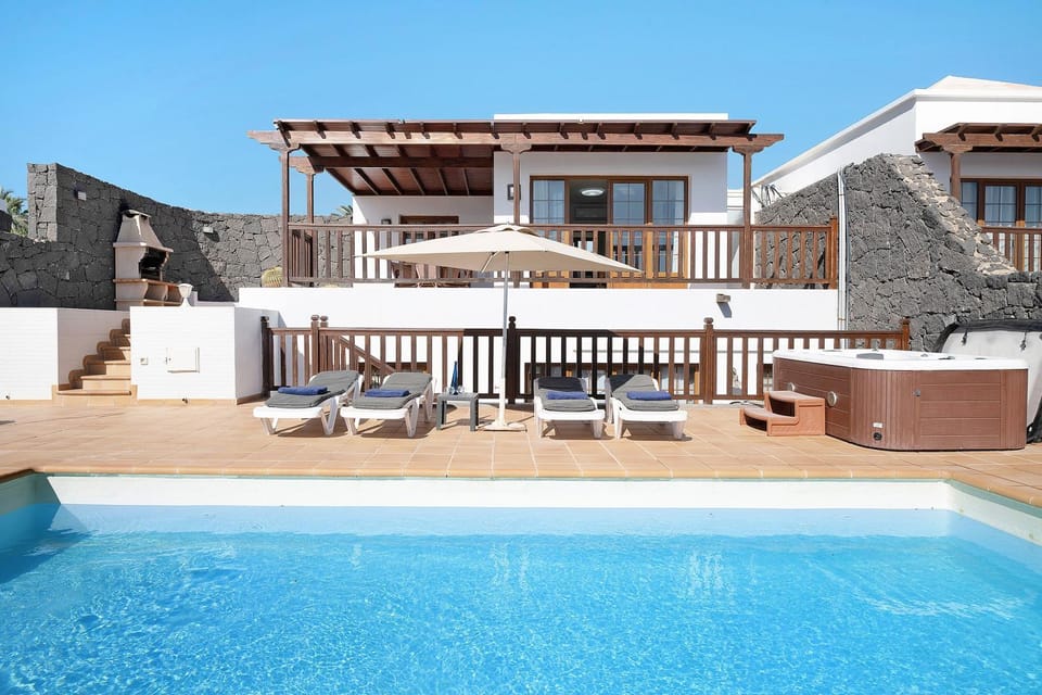 Property building, Living room, Swimming pool