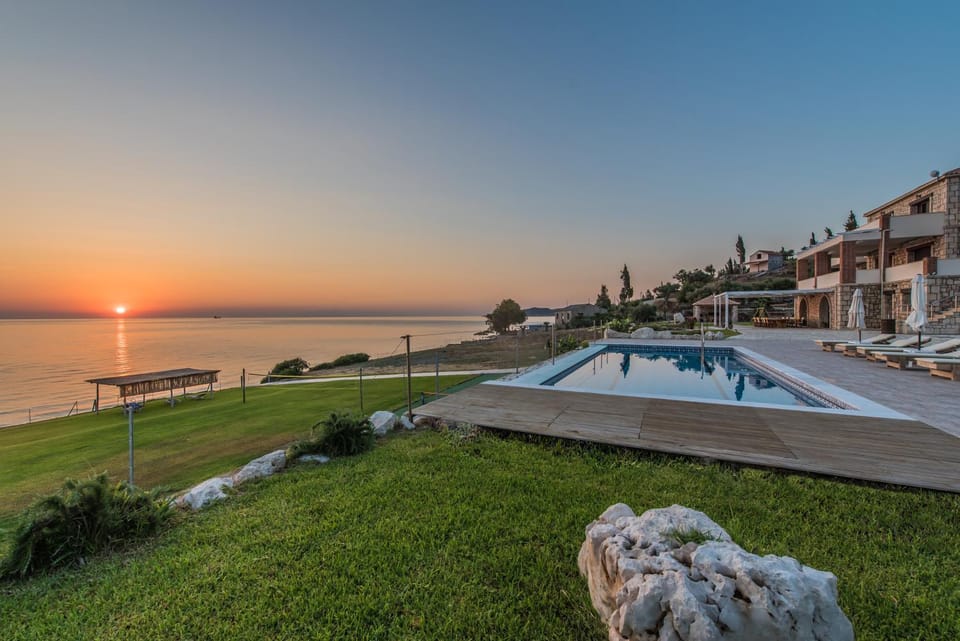 Natural landscape, Sea view, Swimming pool, Sunset