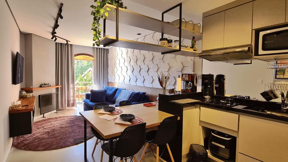 Kitchen or kitchenette, Living room, Dining area