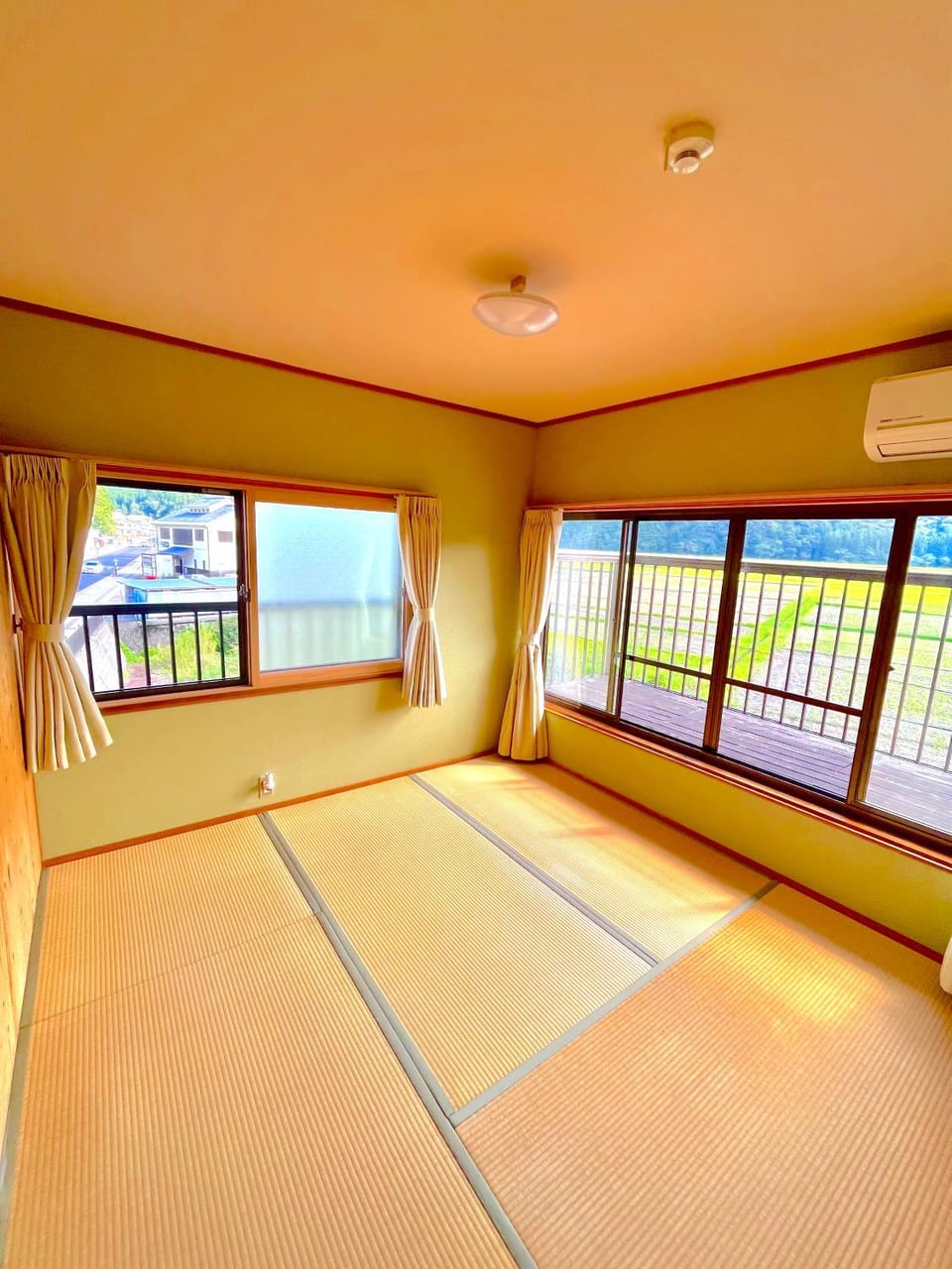Natural landscape, View (from property/room), Bedroom, Mountain view, air conditioner