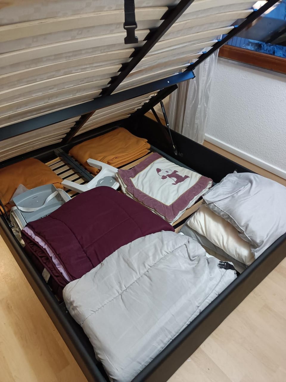 Bed, storage