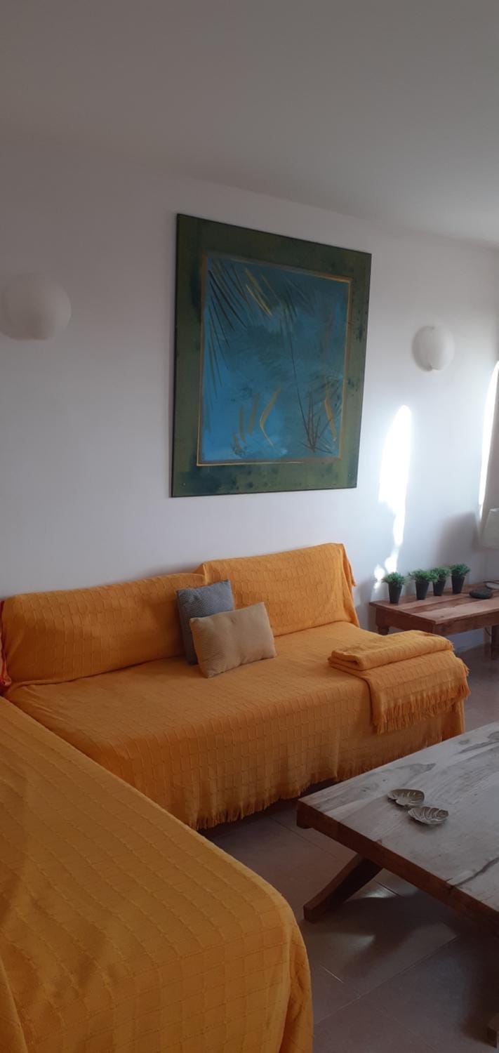 Bed, Living room, Seating area