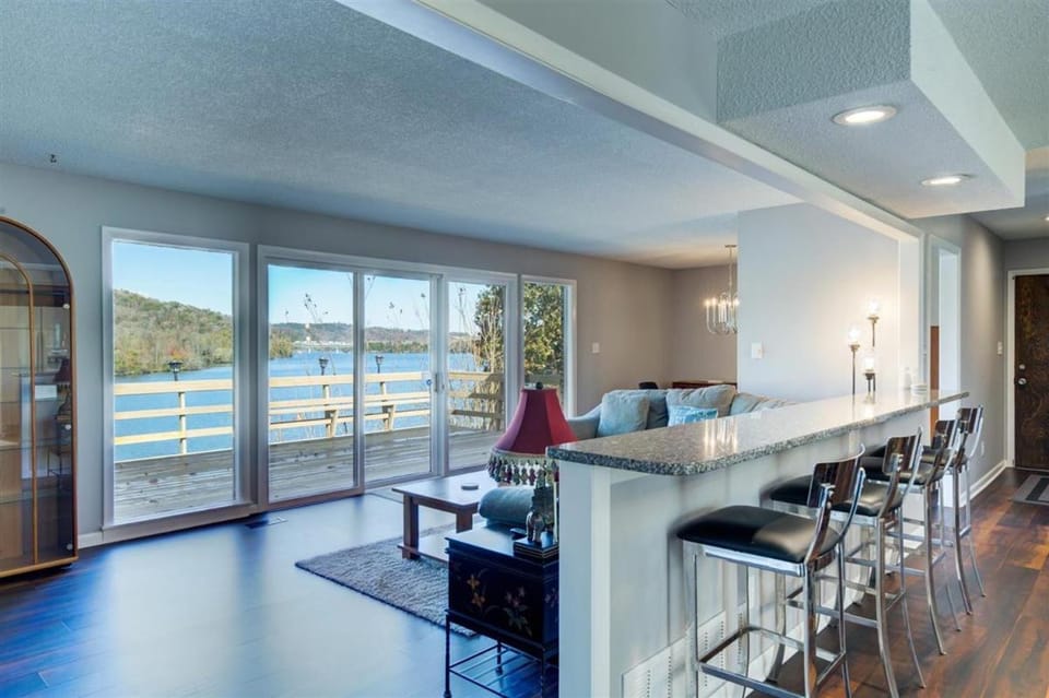 Living room, Seating area, Lake view, River view