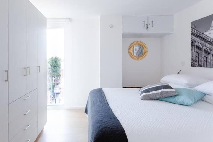 Bed, Photo of the whole room, Bedroom, wardrobe