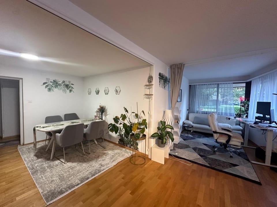 Living room, Seating area, Dining area