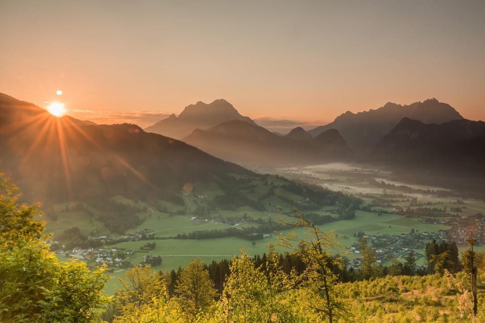 Natural landscape, Mountain view, Sunrise