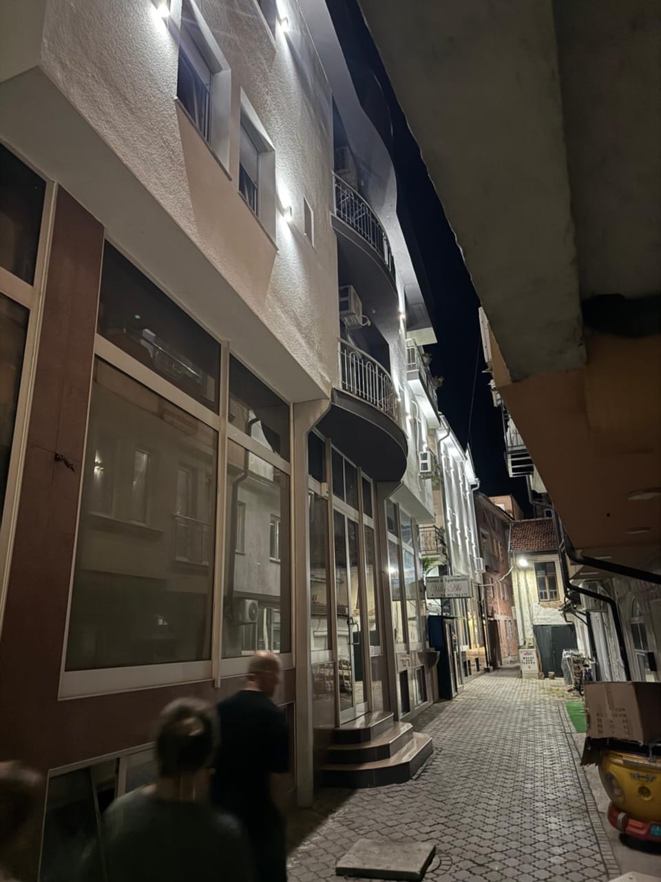 Property building, Night, Street view, group of guests