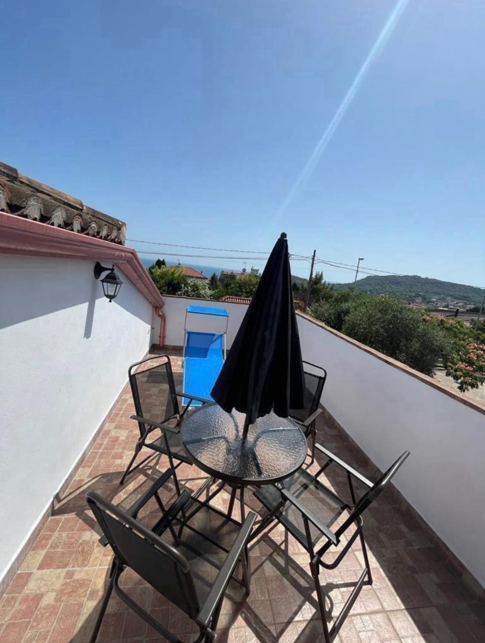 Patio, Day, Natural landscape, View (from property/room), Balcony/Terrace, Dining area, Mountain view, Sea view, sunbed
