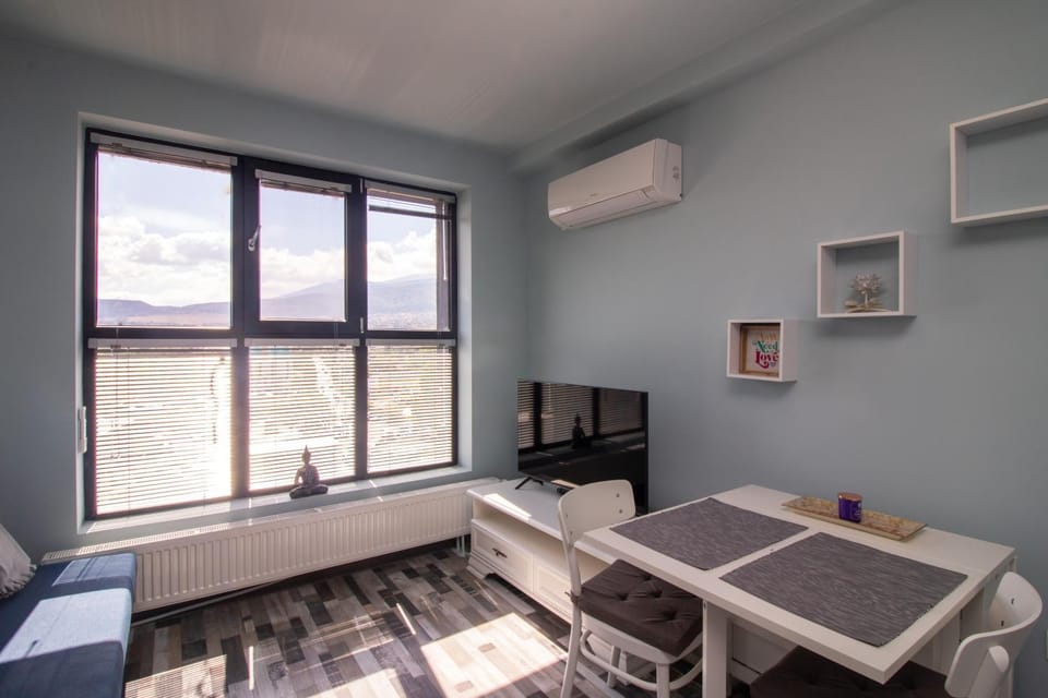 Living room, Seating area, Dining area, air conditioner