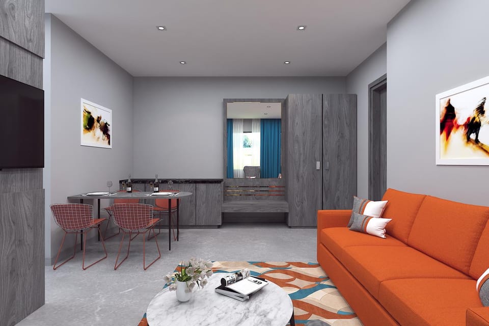 Living room, Seating area, Bedroom