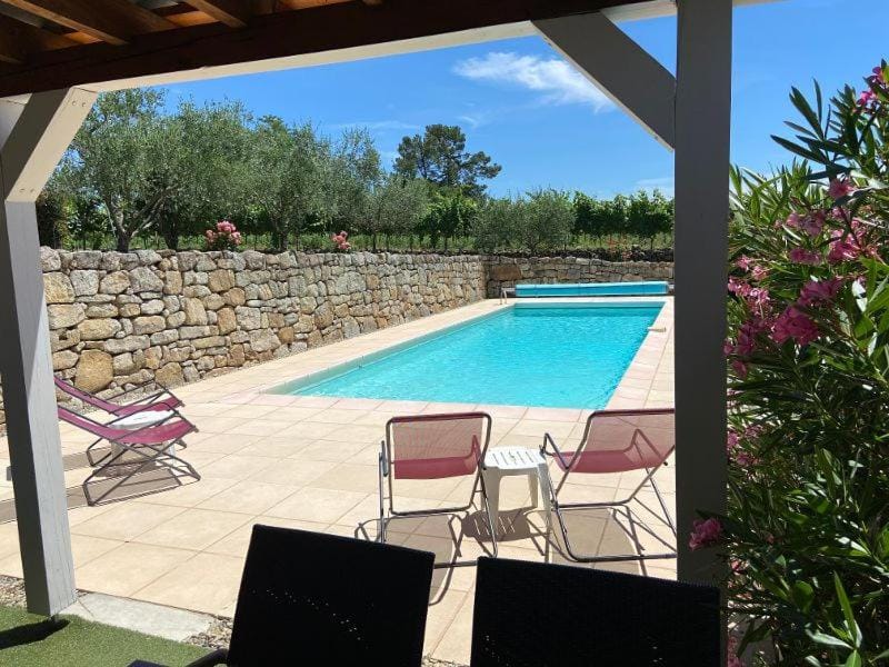 Patio, Day, Garden view, Pool view, Swimming pool, sunbed