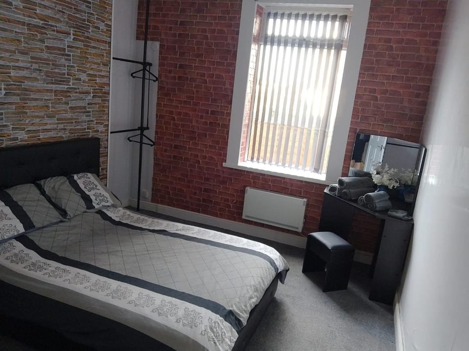 Bed, Bedroom, furniture, hair dryier, internet, storage, towels, laundry