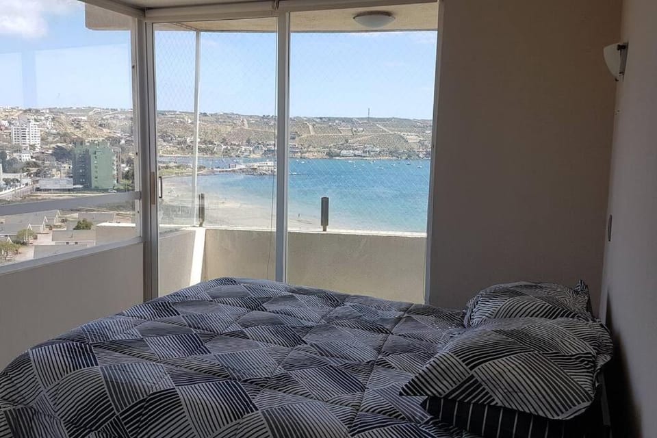 Bed, Day, View (from property/room), Balcony/Terrace, Beach, Bedroom, Sea view