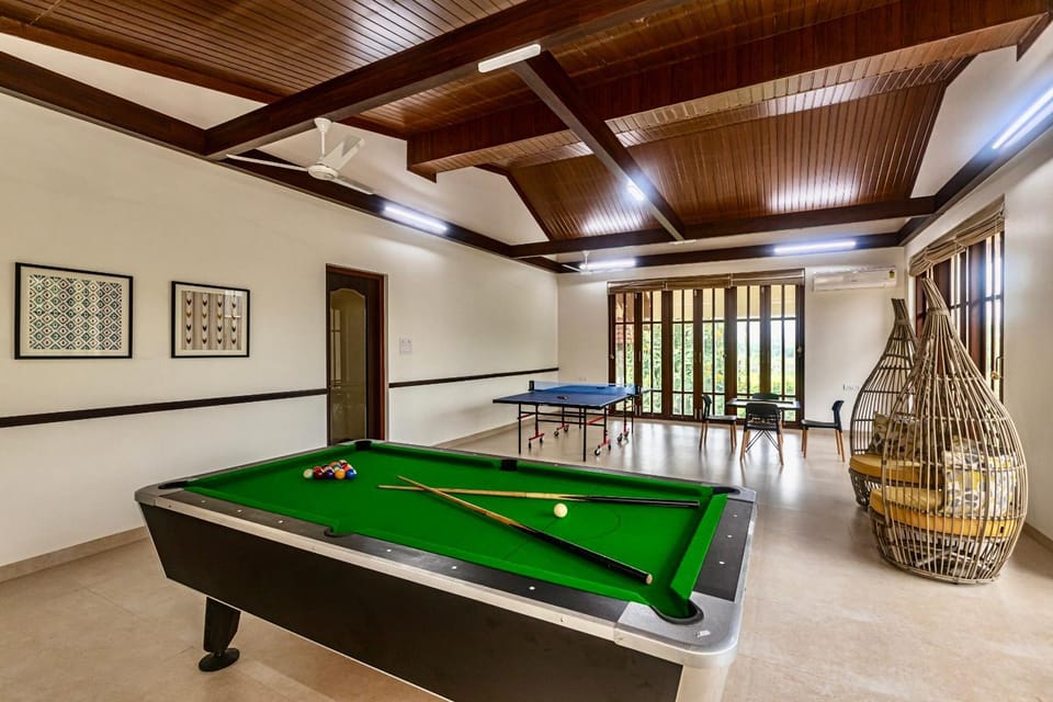 Billiard, Game Room, Table tennis, View (from property/room), fireplace, air conditioner, air conditioner