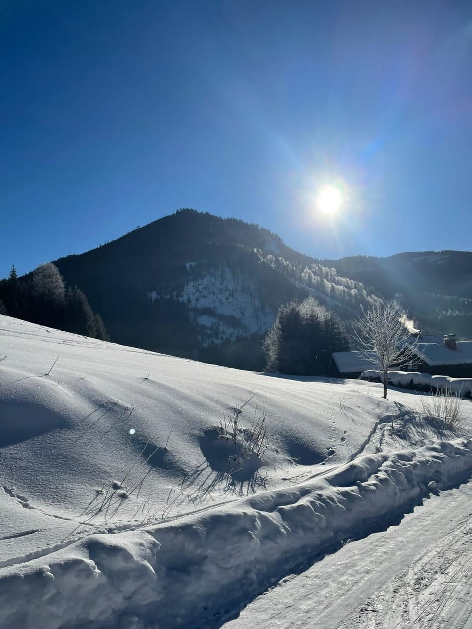 Day, Natural landscape, Winter, Mountain view