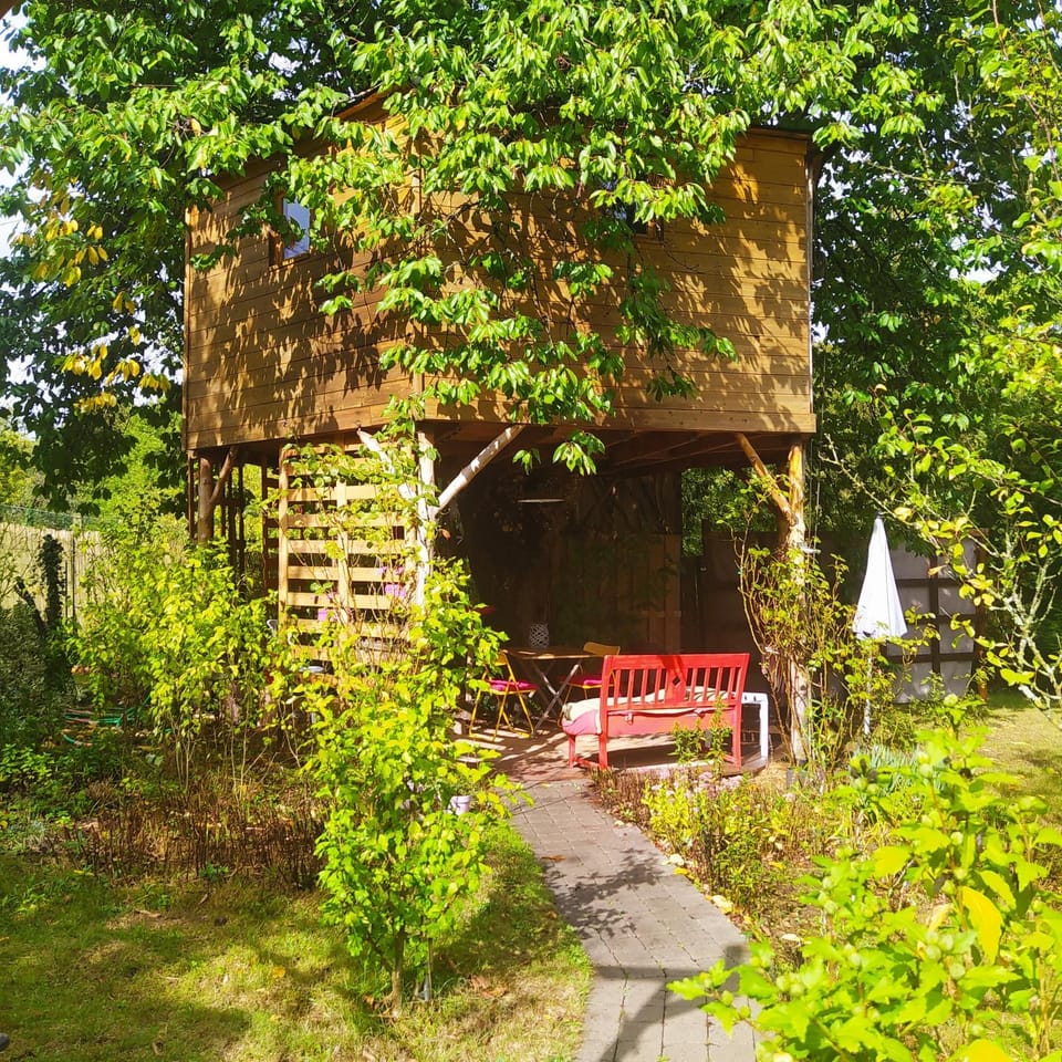 CABANE CERISE DANS L'ARBRE Etapeboisee Luxury tent in Wallonia, Belgium