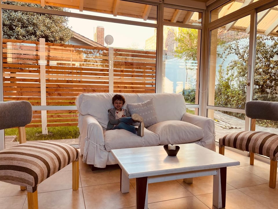 Living room, Seating area, Garden view