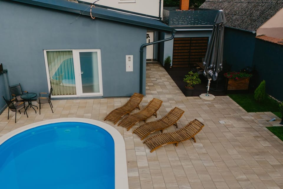 Property building, Swimming pool, Inner courtyard view