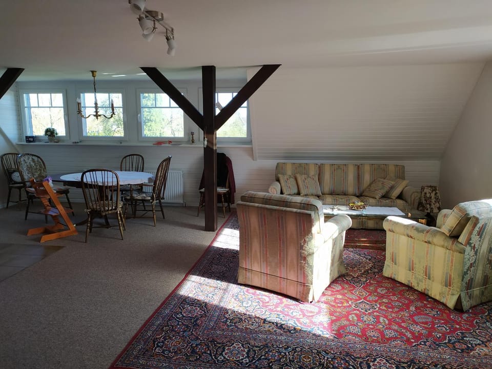Living room, Seating area, Dining area
