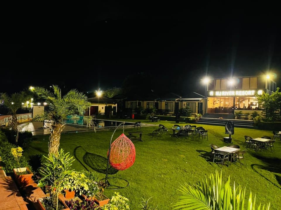 Night, Garden, Garden view