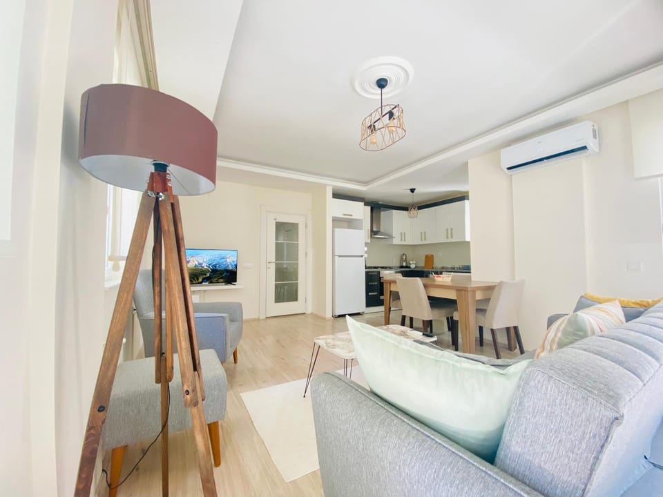 Kitchen or kitchenette, Living room, Seating area