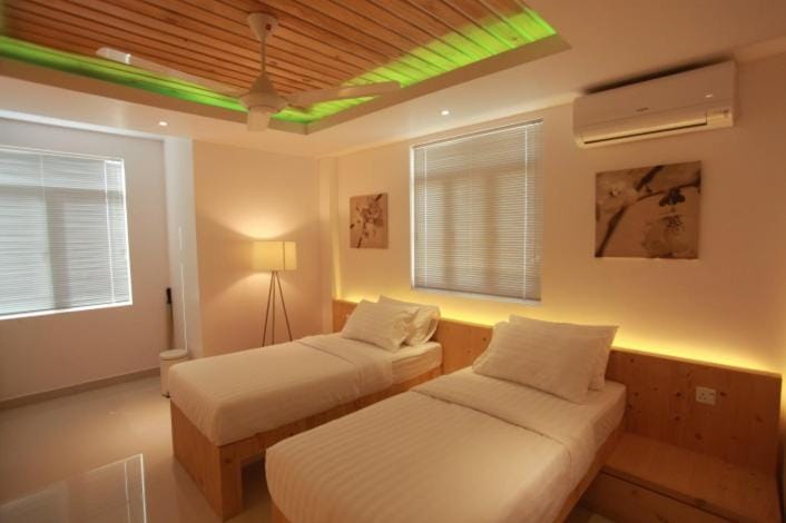 Bed, Bedroom, air conditioner