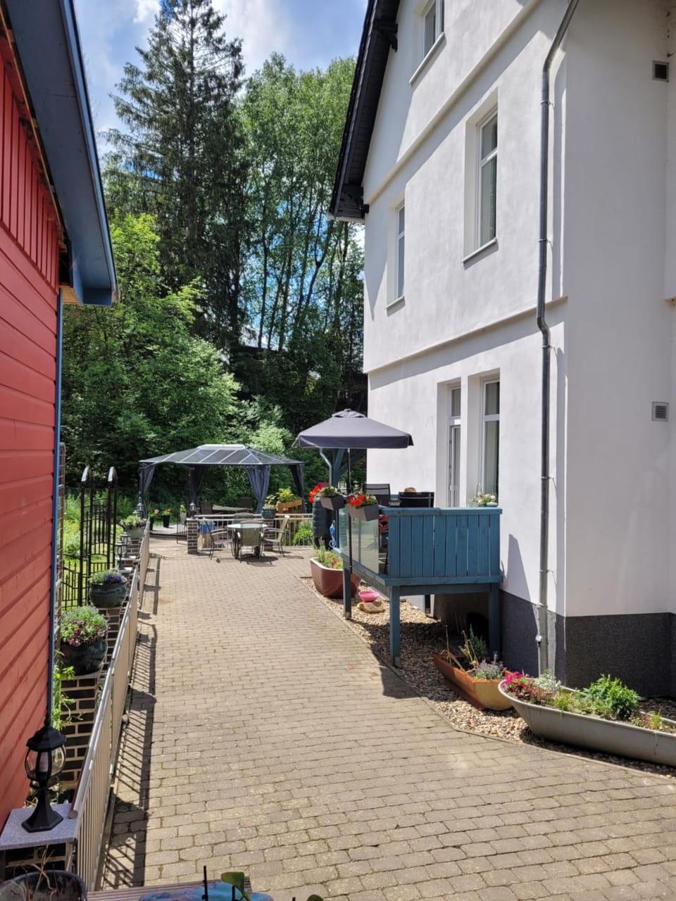 Property building, Patio, Day, Garden view