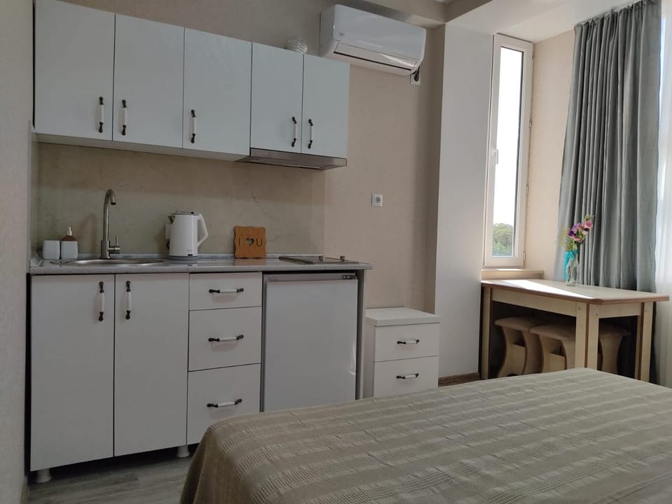 Kitchen or kitchenette, Dining area, Bedroom