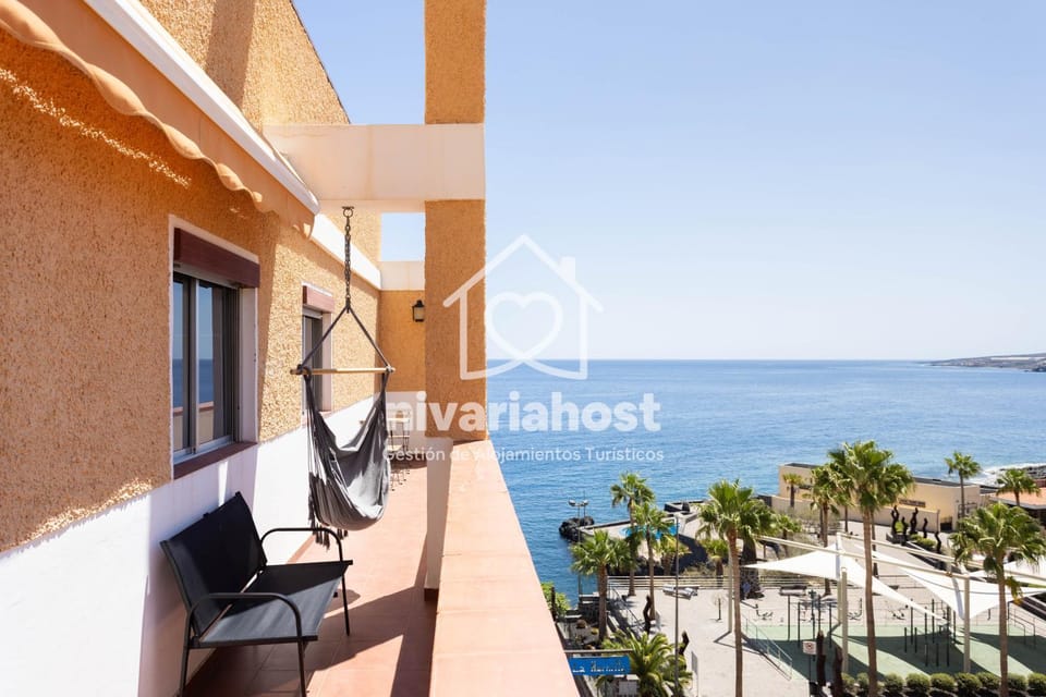 Property building, Day, Natural landscape, View (from property/room), Balcony/Terrace, Beach, Sea view