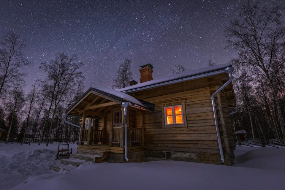 Night, Natural landscape, Winter