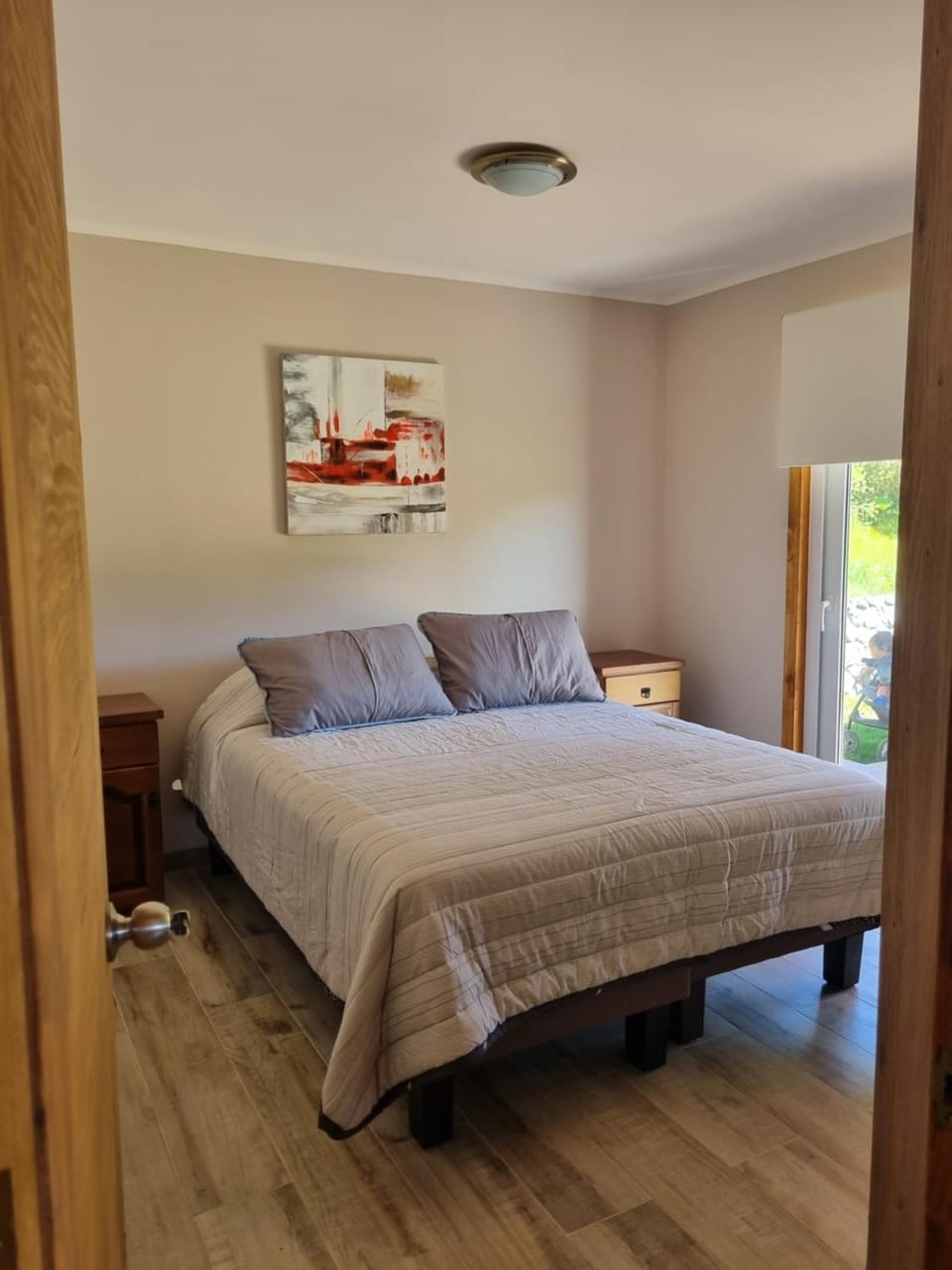 Bed, Photo of the whole room, Bedroom, Garden view