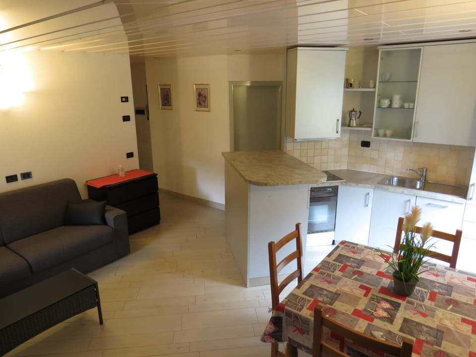 Kitchen or kitchenette, Living room, Seating area, Dining area, oven