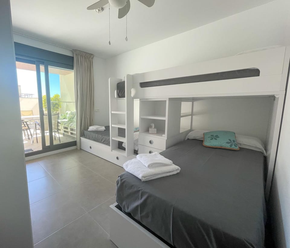Property building, Living room, Bedroom