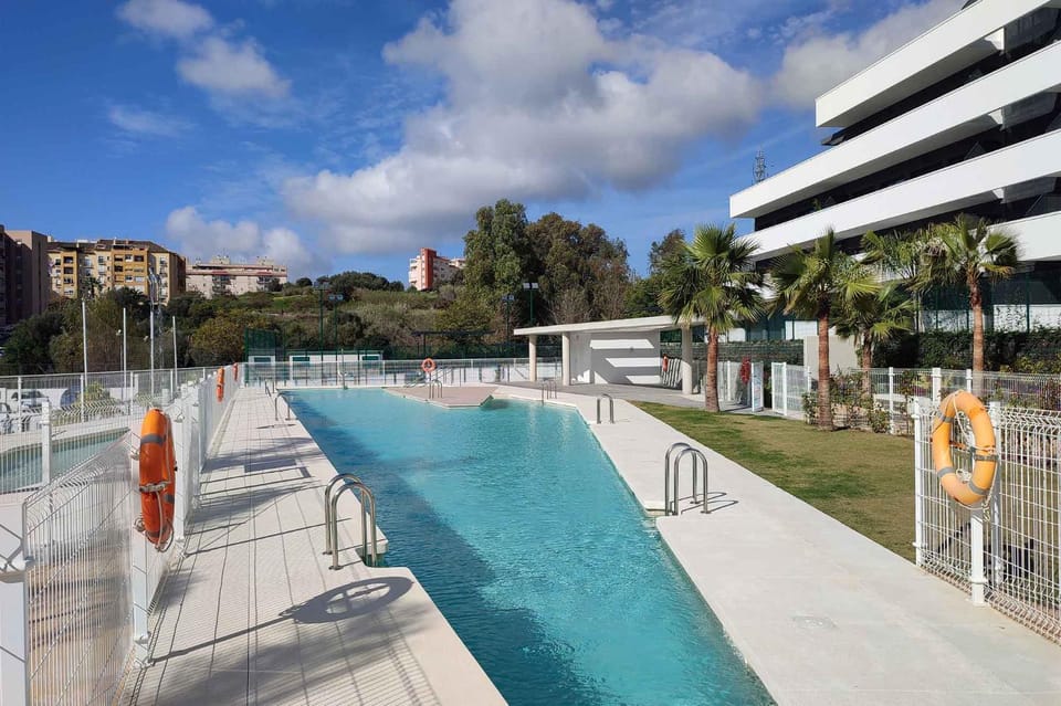 Property building, Pool view, Swimming pool, sunbed