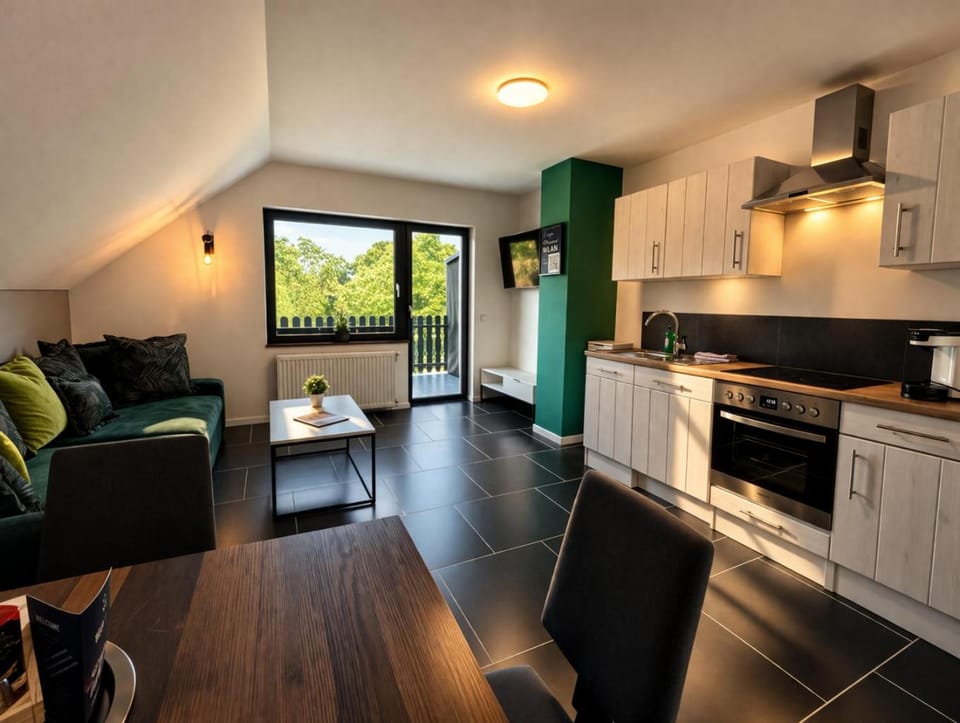 Kitchen or kitchenette, Living room, Photo of the whole room